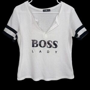 💙❤️ Boss lady crop top